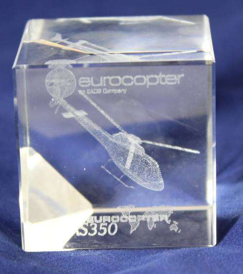 Eurocopter AS350 laser etched cube