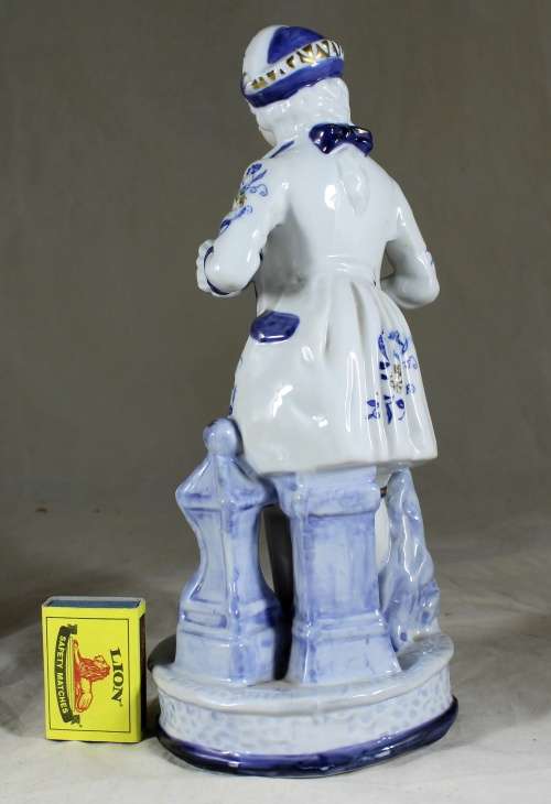 Victorian Man in Blue & White Figurine