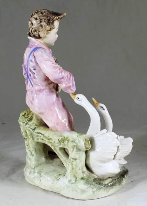 Girl Feeding the Ducks Figurine