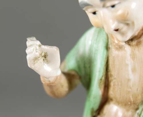 Old Woman with Dog Figurine  Bid Now!!