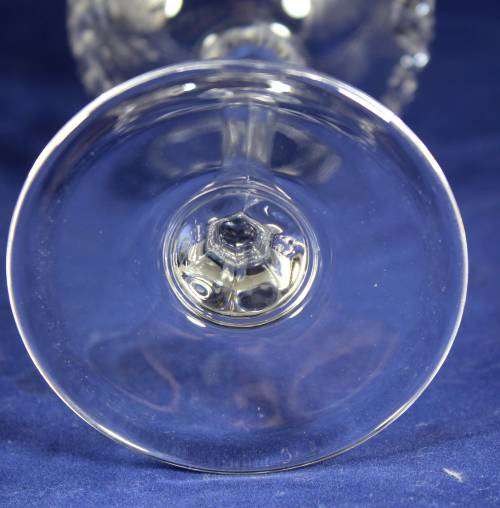 Set of 21 crystal white wine glasses