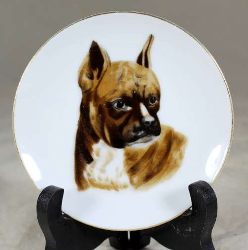 Small Display Plate with Boxer  Bid Now!!