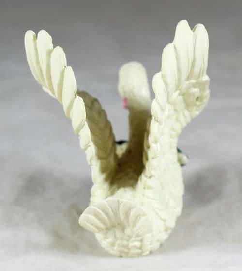 Molded Swan Decorated with a Rose  Bid Now!!