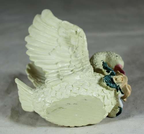 Molded Swan Decorated with a Rose  Bid Now!!