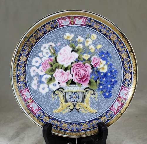 Imari Style Roses Display Plate  Bid Now!!