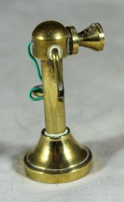 Miniature Bronze Vintage Telephone  Bid Now!!