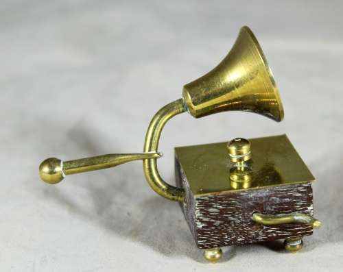 Miniature Bronze Vintage Gramophone - Low Price!! Bid Now!!