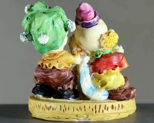 Small clown figurine babies playing
