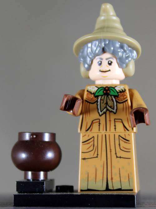 Lego mini figurine - Professor Sprout - Harry Potter - On stand (HP270)