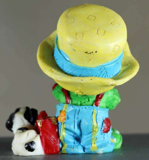 Small Clown Figurine - Kid with Dog - BID NOW