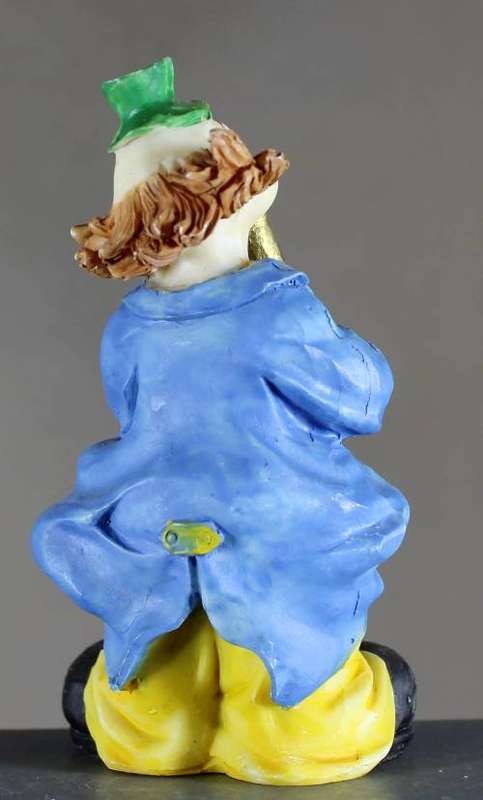 Small Clown Figurine - Playing a Saxophone - BID NOW