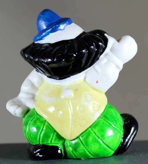 Small Clown Figurine - Waving with Large Green Pants- BID NOW