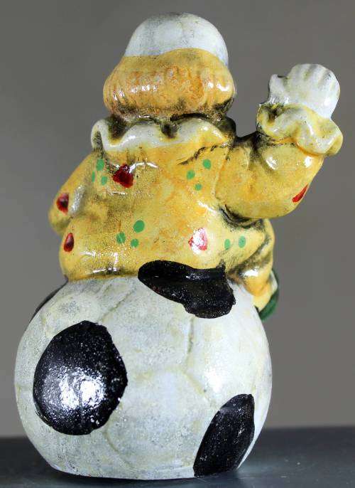 Small Clown Figurine - Sitting on a Large Ball- BID NOW