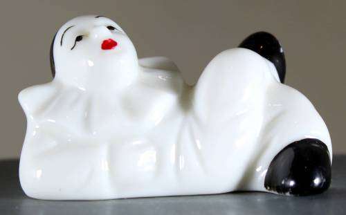 Small Clown Figurine - Pierot Laying Down - BID NOW