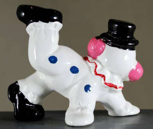 Small Clown Figurine - Trying to do a Handstand - BID NOW