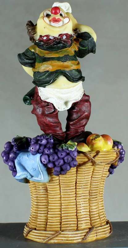 Clown Figurine - Drinking - with Bottle Stopper - BID NOW