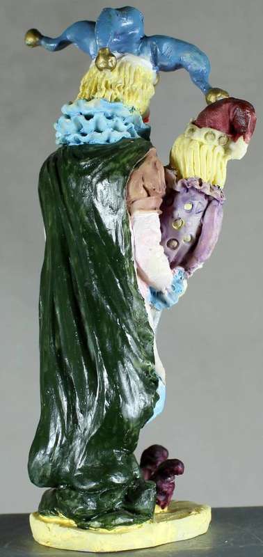 Clown figurine with puppet