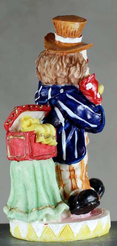 Clown Figurine - Holding a Bear - BID NOW
