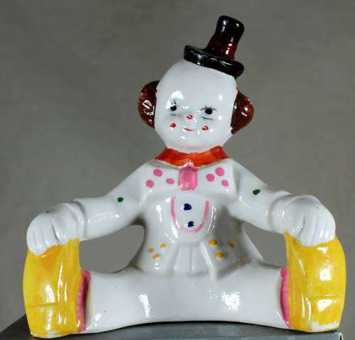 Clown Figurine - Seated boy with Top Hat - BID NOW