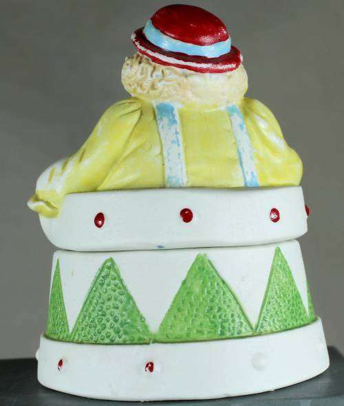 Clown Figurine - Lidded Container - BID NOW