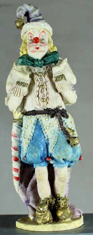 Clown Figurine -  With Folded Umbrella - BID NOW