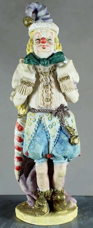 Clown Figurine - With Folded Umbrella - BID NOW