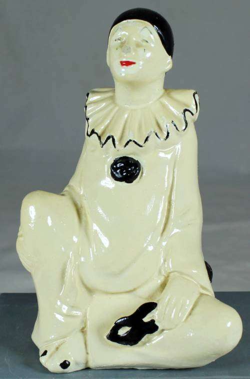 Seated Pierot figure