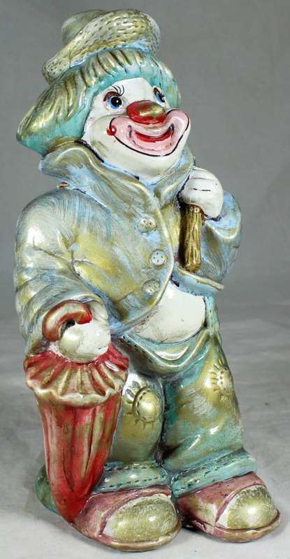 Large Clown Figurine - Piggy Bank - BID NOW