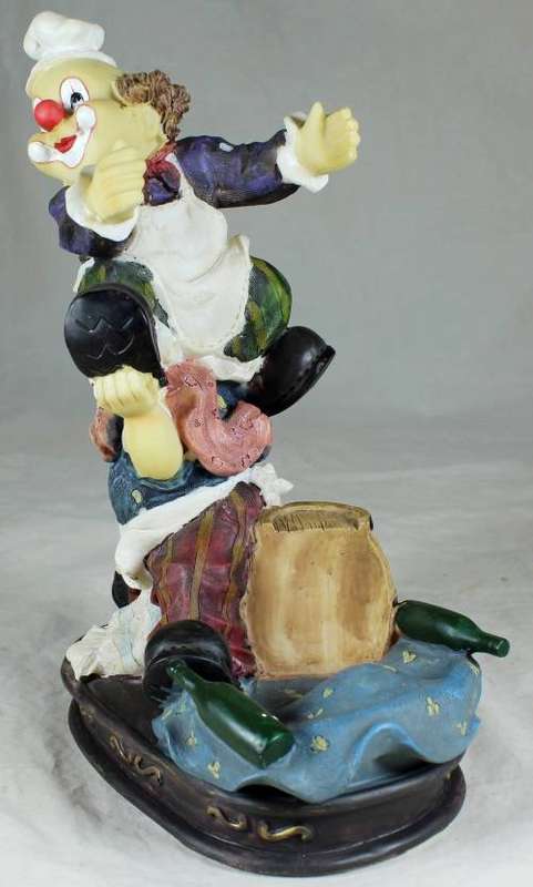 Large Clown Figurine - Wine Bottle Holder - BID NOW
