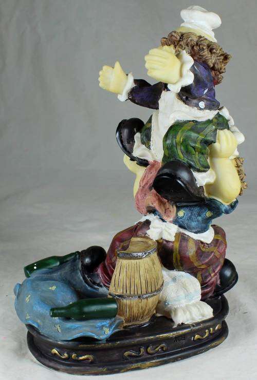 Large Clown Figurine - Wine Bottle Holder - BID NOW