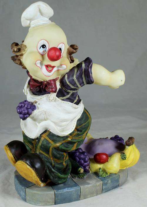 Large Clown Figurine - Wine Bottle Holder - BID NOW