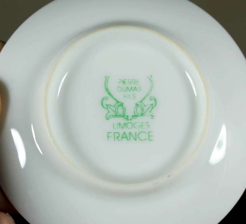 Limoges miniature display plate - Victorian couple dancing