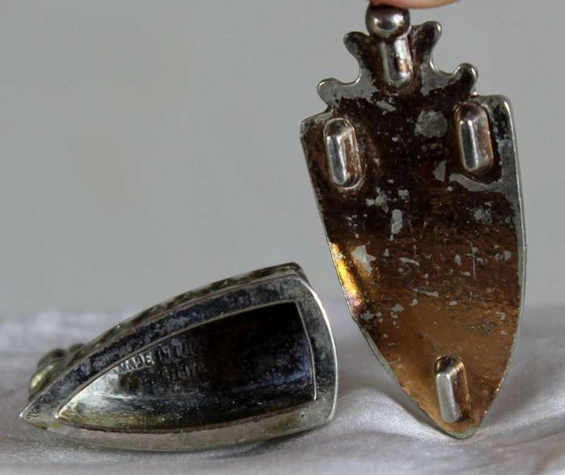 Miniature metal iron on stand