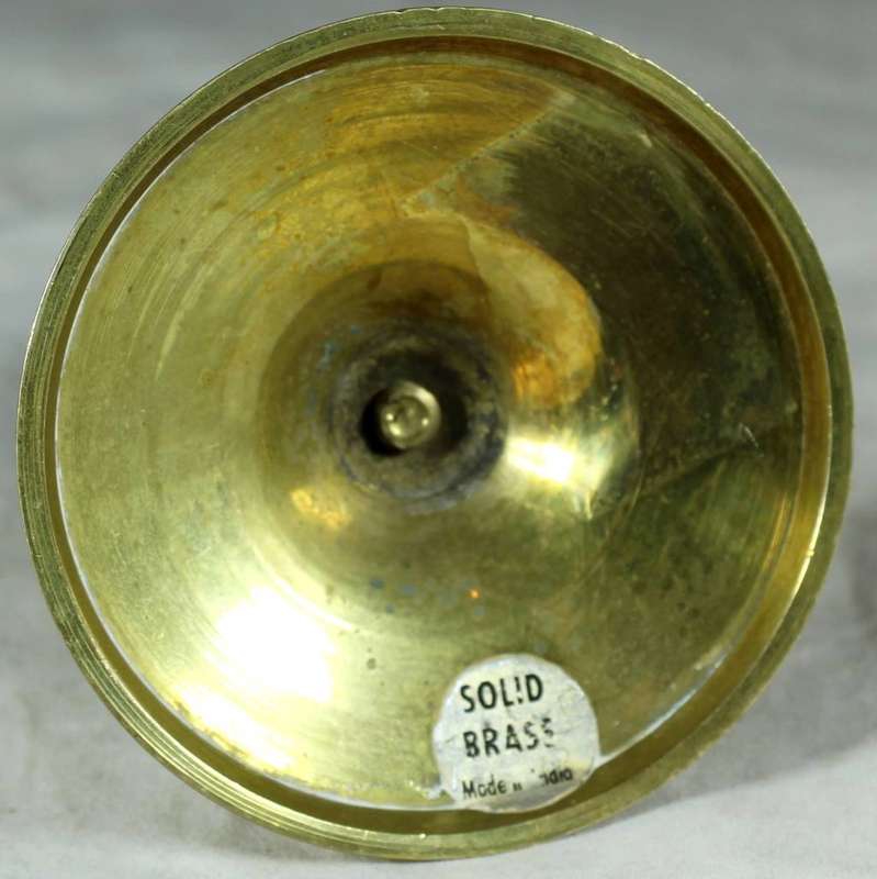 Cloisonne style solid brass candle holder