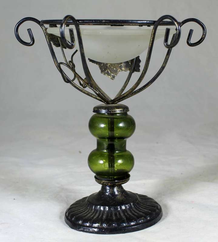 Metal & glass stand with trinket holder