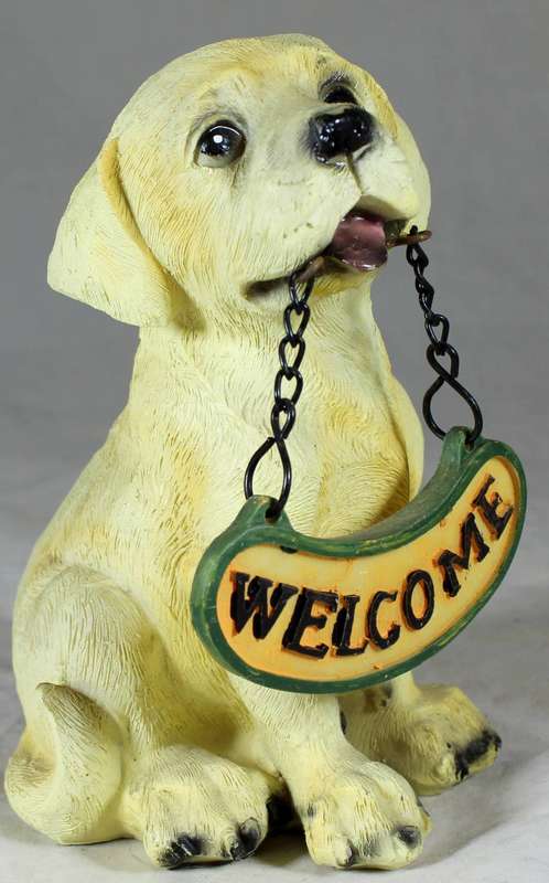 Resin figurine - Welcome puppy