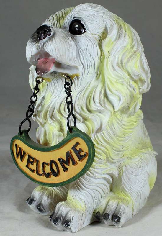Resin figurine - Welcome - Cocker Spaniel