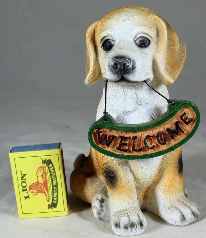 Resin figurine - Welcome - Beagle