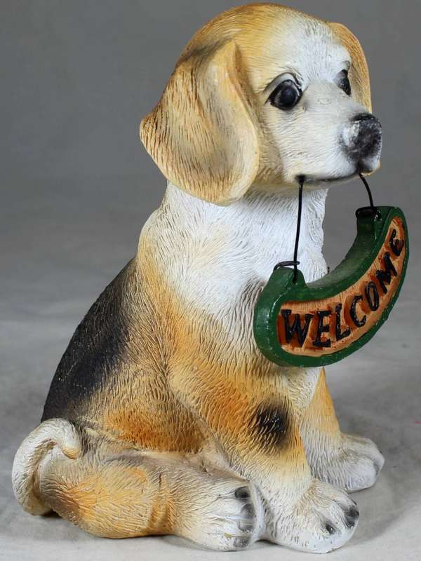 Resin figurine - Welcome - Beagle