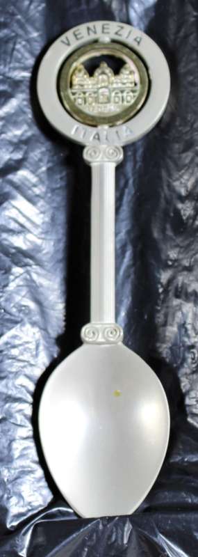 Souvenir Spoon - Venezia Italia - With Italia(spinning) movement top