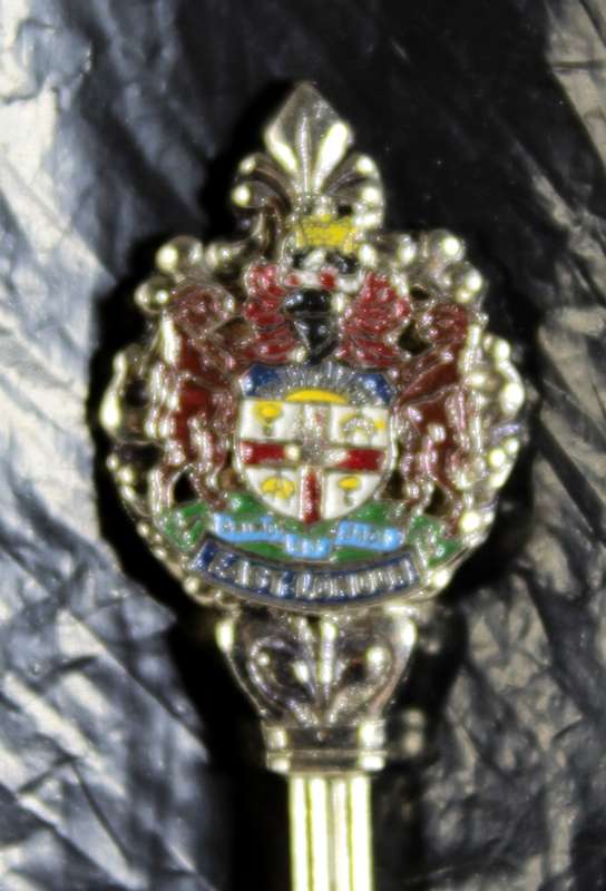 Souvenir Spoon - East London with Crest