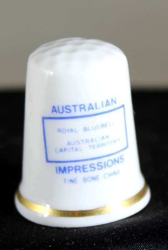Collectible Thimble - Impressions - Australia - Royal Bluebell - Act Fast!! Bid Now!!!