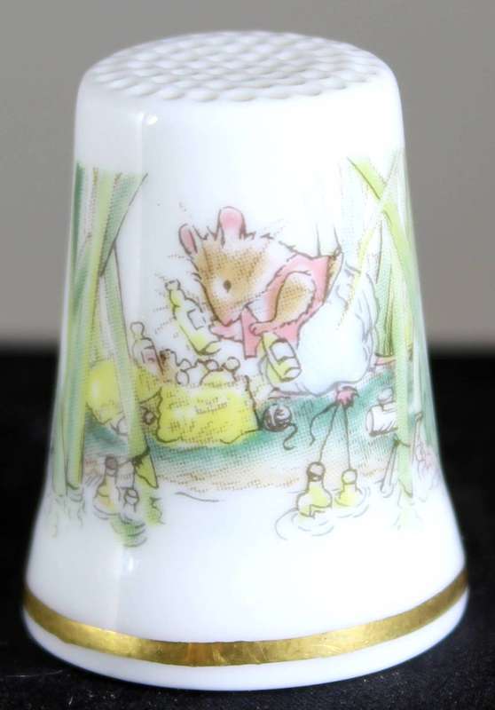 Collectible Thimble -Royal Doulton-Jill Barklem 1983- Basil in the Rushes- Act Fast!! Bid Now!!!