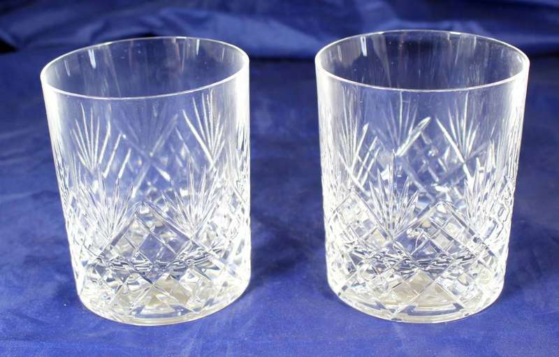 Pair of Crystal Whisky Tumblers