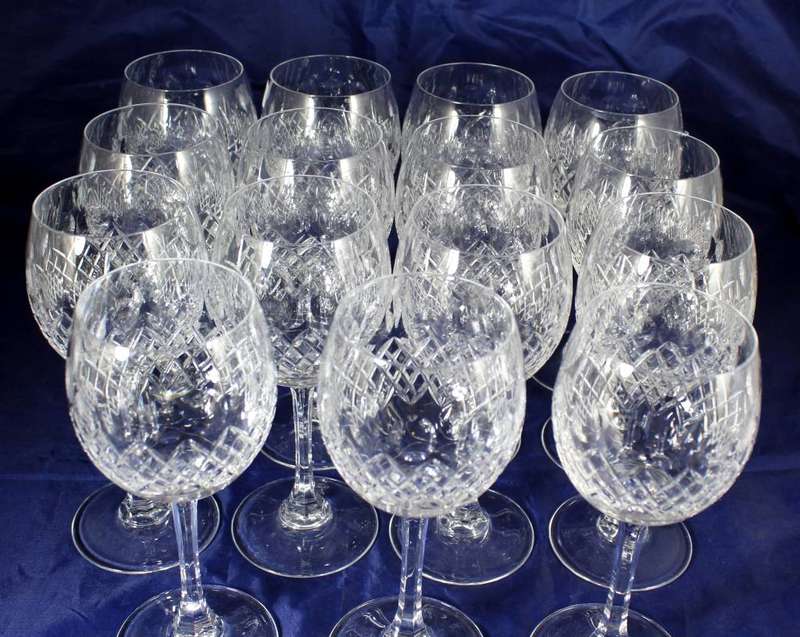 Set of 15 of Crystal Red Wine Glasses