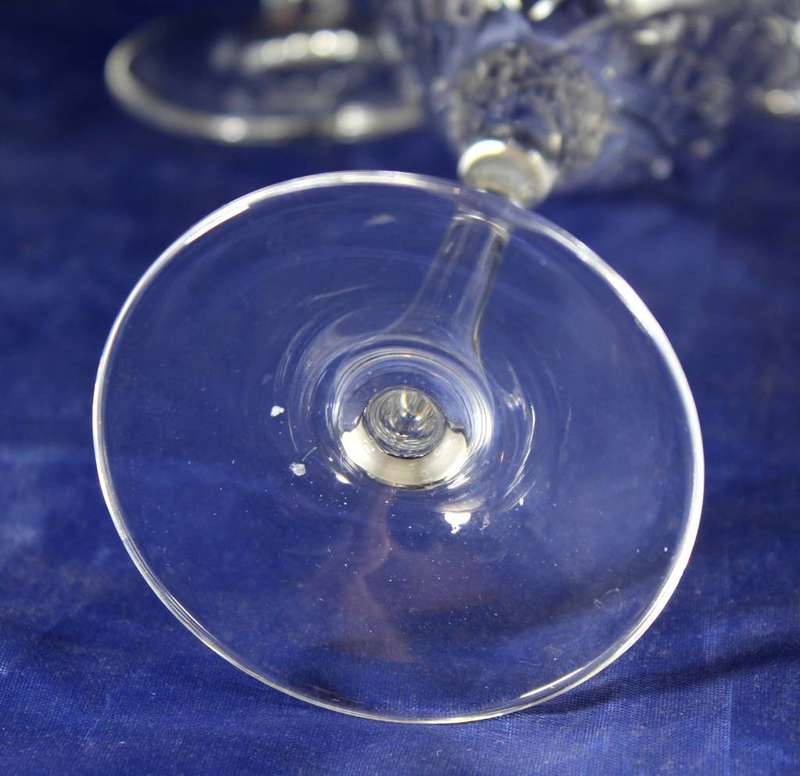 Set of 6 of Crystal White Wine Glasses