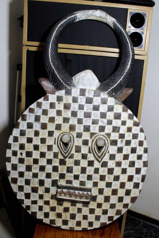 Large wooden carved shield