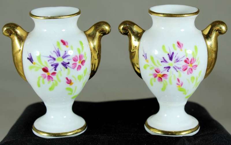 Miniature  Arthur Bowker fine bone china vases