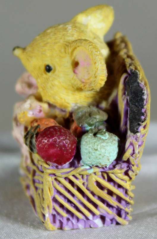 Miniature mouse in a chest