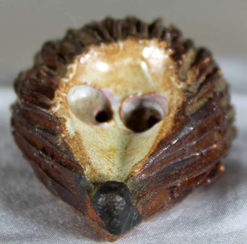 Miniature pottery hedgehog